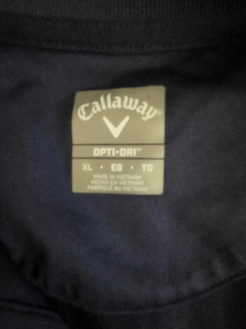 Callaway Men’s Navy Golf Polo Shirt with Crown Royal Embroidery, XL - Picture 3 of 3